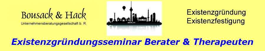 Existenzgrndungsseminar Berater & Therapeuten